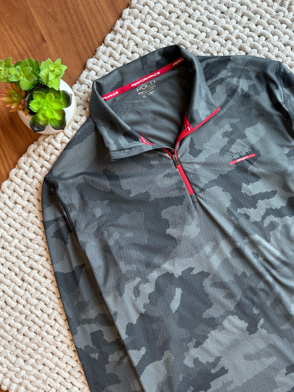 Ralph Lauren | POLO Sport ThermoVent Performance Pullover Black Camo | X-Large